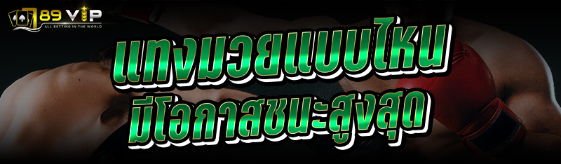 แทงมวย แบบไหนมีโอกาสชนะสูงสุด